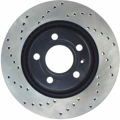 StopTech 04-09 Audi S4 Rear Right Drilled Rotor 128.33088R