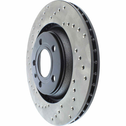 StopTech 04-09 Audi S4 Rear Right Drilled Rotor 128.33088R