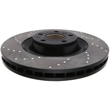 StopTech Sport Cryo Cross Drilled Brake Rotor; Rear Left