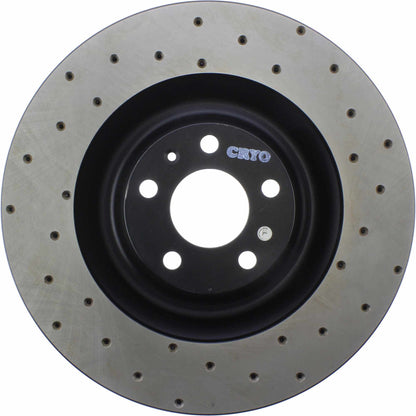StopTech Sport Cryo Cross Drilled Brake Rotor; Front Right
