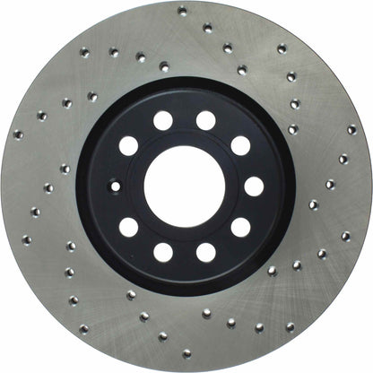 StopTech Sport Cryo Cross Drilled Brake Rotor; Front Right