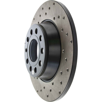 StopTech Sport Cryo Cross Drilled Brake Rotor; Rear Left