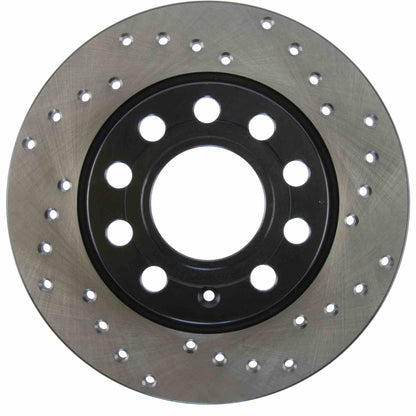 StopTech 01-08 Audi A4 Cross Drilled Cryo Left Rear Rotor 128.33108CL