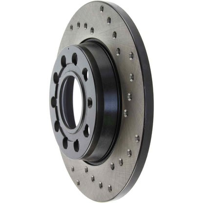 StopTech 01-08 Audi A4 Cross Drilled Cryo Left Rear Rotor 128.33108CL
