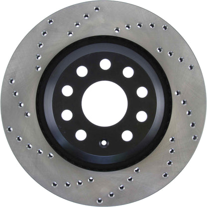 StopTech 09-13 VW CC 3.6L VR6 / 08-09 & 12 Golf R/Golf R32 Cryo Drilled Right Rear Rotor 128.33113CR