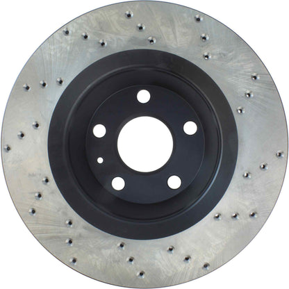 StopTech 08-15 Audi TT Quattro Rear Right Drilled Sport Cryo Brake Rotor 128.33121CR