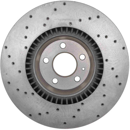 StopTech Sport Cryo Cross Drilled Brake Rotor; Rear Right