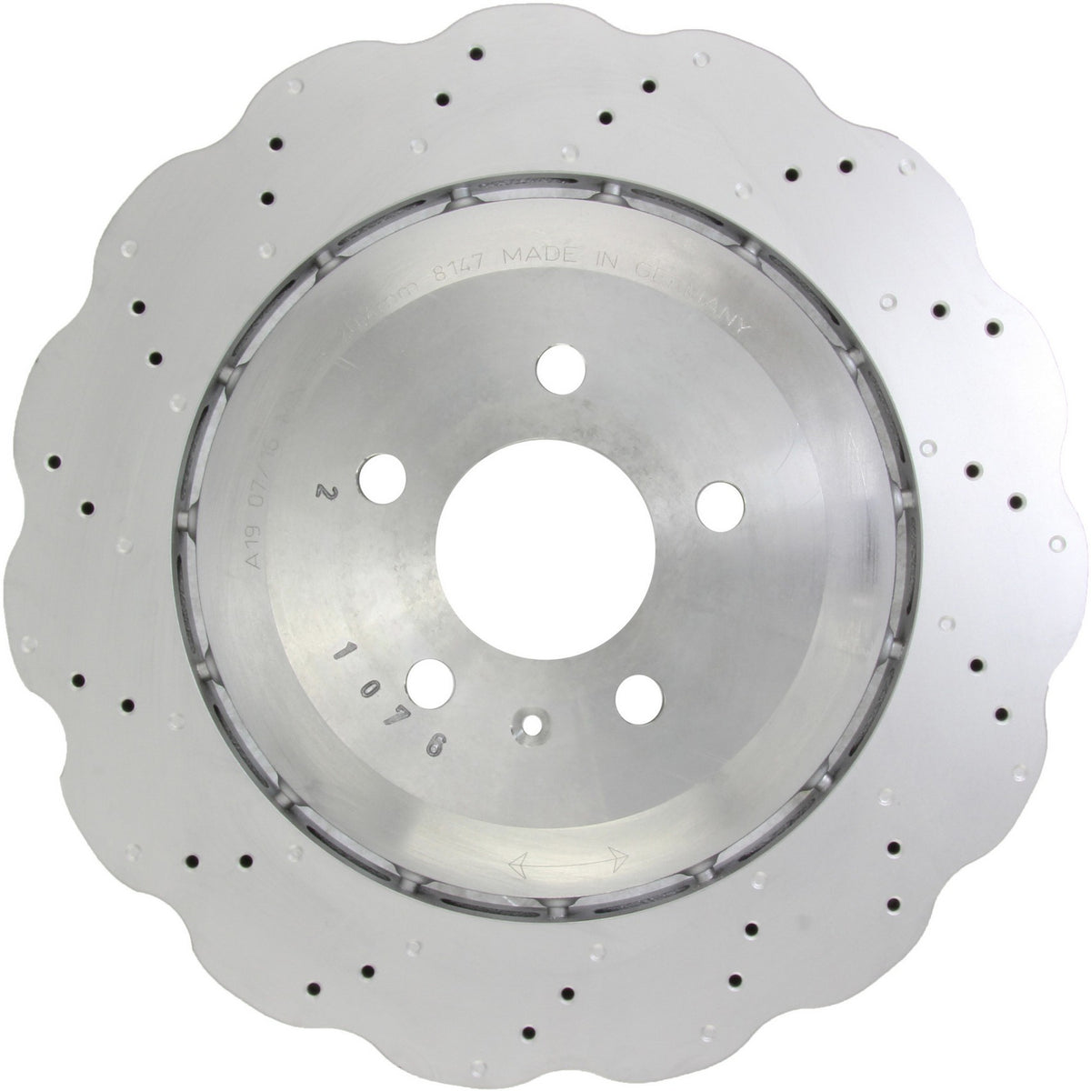 Stoptech Centric 14-18 Audi S7 SportStop Drilled Rear Rotor 128.33151