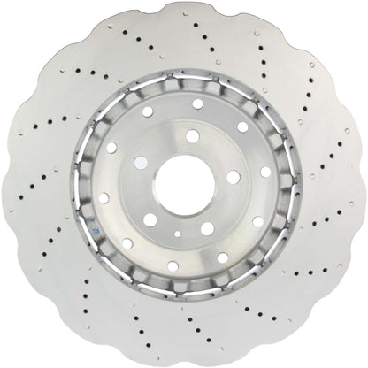 Centric Parts Disc Brake Rotor Premium OE Style Drilled with Electrocoating finish for 2014-2018 Audi RS7 128.33152