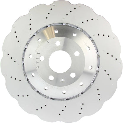 Centric Parts Disc Brake Rotor Premium OE Style Drilled with Electrocoating finish for 2014-2018 Audi RS7 128.33152