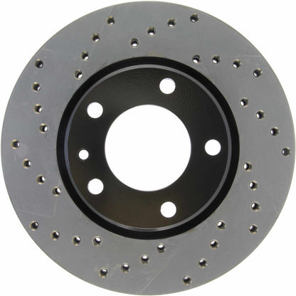 StopTech 89 BMW 525i Drilled Right Front Rotor 128.34023R