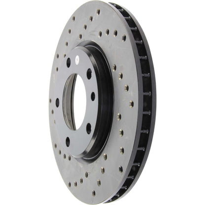 StopTech 89 BMW 525i Drilled Right Front Rotor 128.34023R