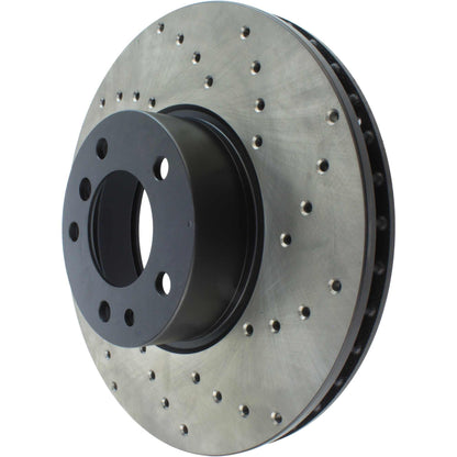 StopTech Sport Cryo Cross Drilled Brake Rotor; Front Left