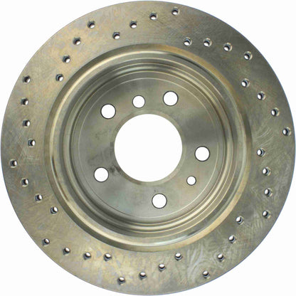 StopTech Sport Cryo Cross Drilled Brake Rotor; Rear Left