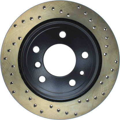 StopTech Sport Cryo Cross Drilled Brake Rotor; Rear Left