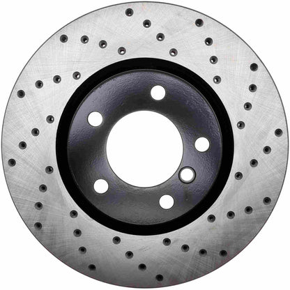 StopTech Sport Cryo Cross Drilled Brake Rotor; Rear Right