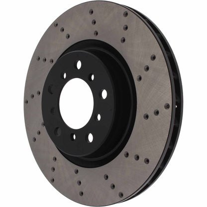 StopTech Sport Cryo Cross Drilled Brake Rotor; Front Right