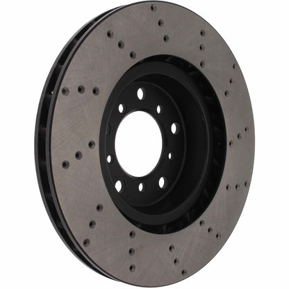 StopTech Sport Cryo Cross Drilled Brake Rotor; Front Left