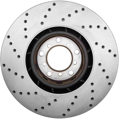 StopTech Sport Cryo Cross Drilled Brake Rotor; Rear Left