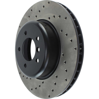 StopTech Sport Cryo Cross Drilled Brake Rotor; Front Left