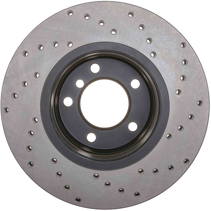 StopTech 04-05 BMW 525 Series Manual Trans / 10/06-07 525i Sedan Drilled Right Front Rotor 128.34073R