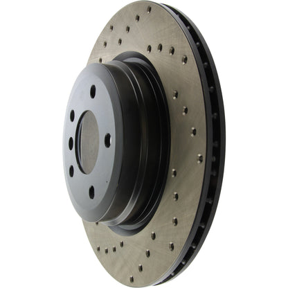 StopTech Sport Cryo Cross Drilled Brake Rotor; Rear Left