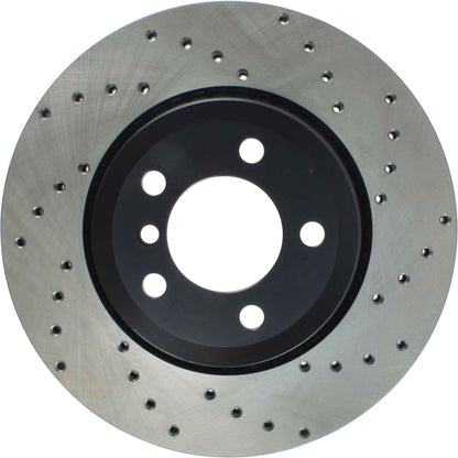 StopTech Sport Cryo Cross Drilled Brake Rotor; Rear Right