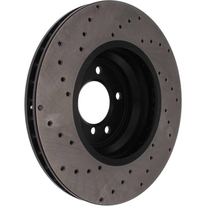 StopTech Sport Cryo Cross Drilled Brake Rotor; Rear Right