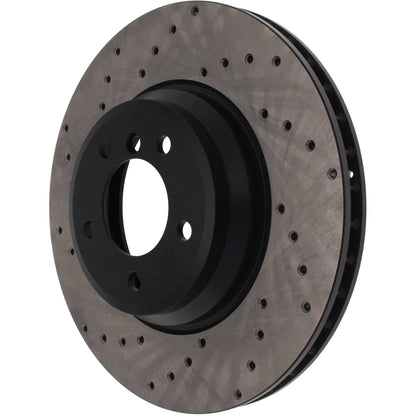 StopTech Sport Cryo Cross Drilled Brake Rotor; Rear Left