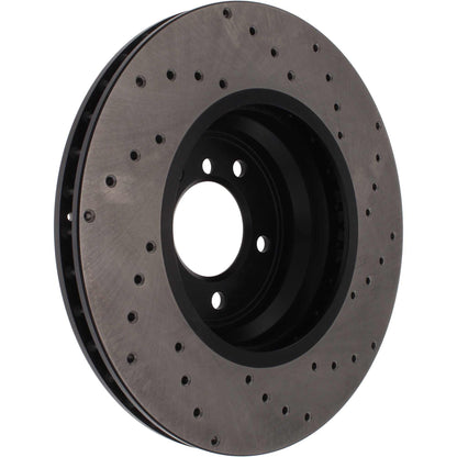 StopTech Sport Cryo Cross Drilled Brake Rotor; Rear Left