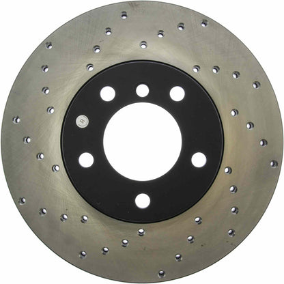 StopTech Sport Cryo Cross Drilled Brake Rotor; Front Left