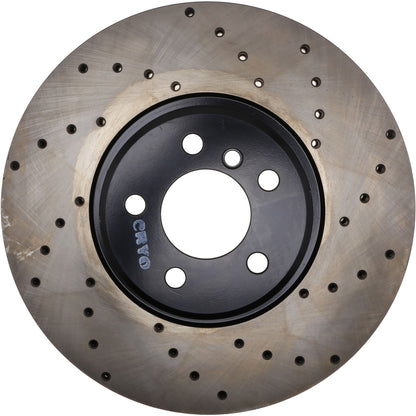 StopTech Sport Cryo Cross Drilled Brake Rotor; Rear Right