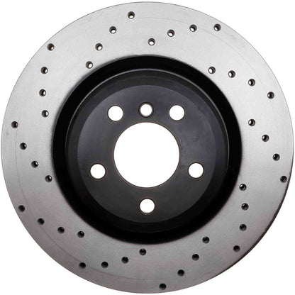 StopTech Sport Cryo Cross Drilled Brake Rotor; Front Left