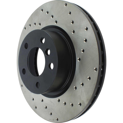 StopTech Sport Cryo Cross Drilled Brake Rotor; Rear Right