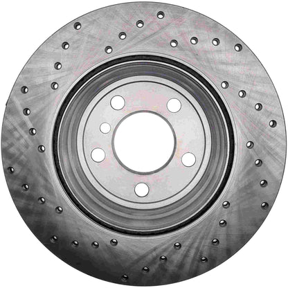 StopTech Sport Cryo Cross Drilled Brake Rotor; Rear Right