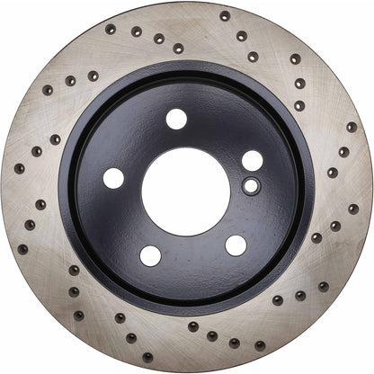 StopTech Sport Cryo Cross Drilled Brake Rotor; Rear Left