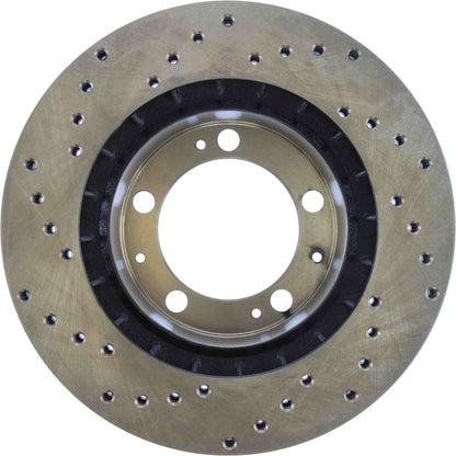 StopTech 90-91 Porsche 944 (Exc Turbo)/92-95 968 (Exc Sport) Drilled Left Front Rotor 128.37021L