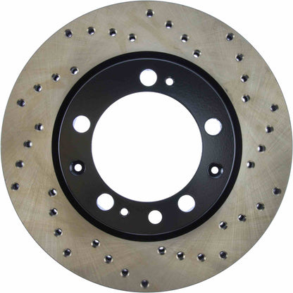 StopTech 90-91 Porsche 944 (Exc Turbo)/92-95 968 (Exc Sport) Drilled Left Front Rotor 128.37021L