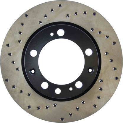 StopTech 90-91 Porsche 944 (Exc Turbo)/92-95 968 (Exc Sport) Drilled Right Front Rotor 128.37021R