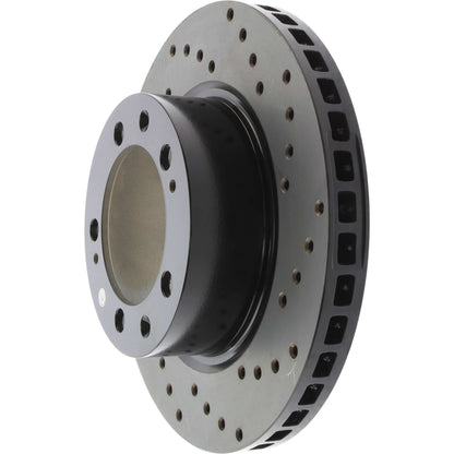 StopTech Sport Cryo Cross Drilled Brake Rotor; Rear Left