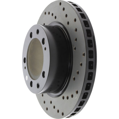 StopTech Sport Cryo Cross Drilled Brake Rotor; Rear Left
