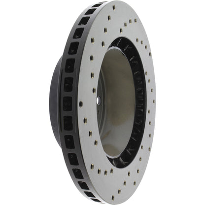 StopTech Sport Cryo Cross Drilled Brake Rotor; Rear Left