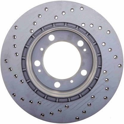 StopTech Sport Cryo Cross Drilled Brake Rotor; Rear Left