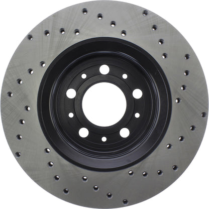 StopTech Sport Cryo Cross Drilled Brake Rotor; Front Right