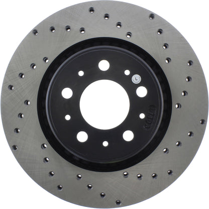 StopTech Sport Cryo Cross Drilled Brake Rotor; Rear Left