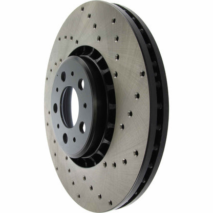 StopTech Sport Cryo Cross Drilled Brake Rotor; Front Left