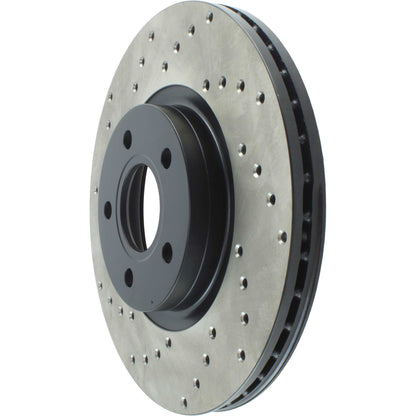 StopTech Sport Cryo Cross Drilled Brake Rotor; Rear Right