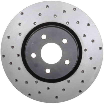StopTech Sport Cryo Cross Drilled Brake Rotor; Front Left