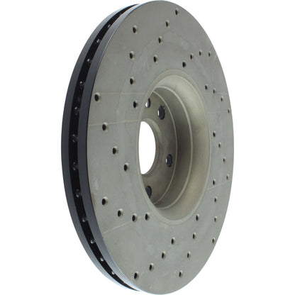 StopTech Sport Cryo Cross Drilled Brake Rotor; Front Right