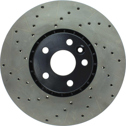StopTech Sport Cryo Cross Drilled Brake Rotor; Front Left